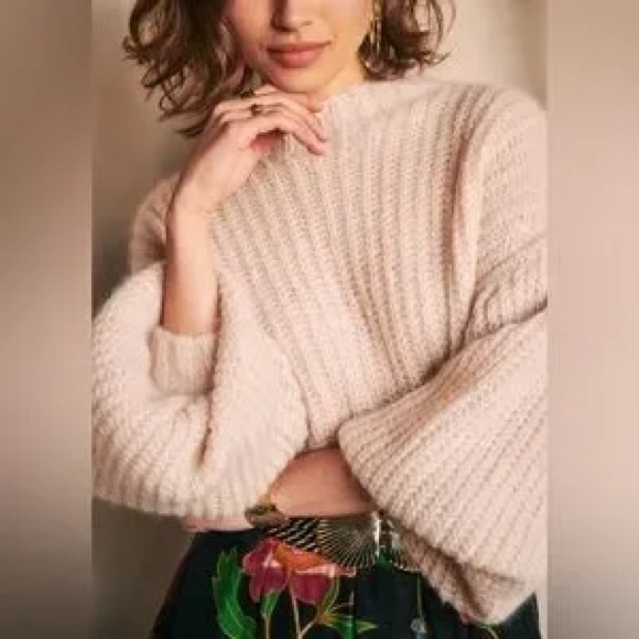 NWT Sezane OLRIC Sweater rose pale szXS - Picture 4 of 4